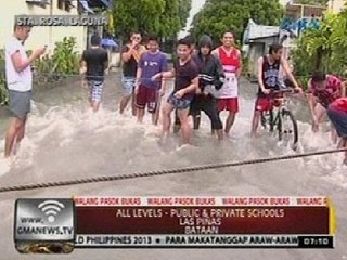 24 Oras: Karamihan sa mga taga-Sta. Rosa, lumikas lang nang tumaas na ang baha