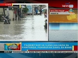 BP: Pagbibiyahe sa ilang kalsada sa Pampanga, pahirapan dahil sa baha
