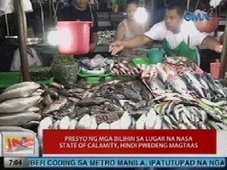 UB: Presyo ng mga bilihin sa lugar na nasa state of calamity, hindi pwedeng magtaas