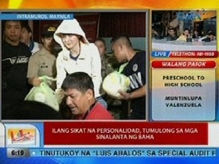 UB: Ilang sikat na personalidad, tumulong sa mga sinalanta ng baha