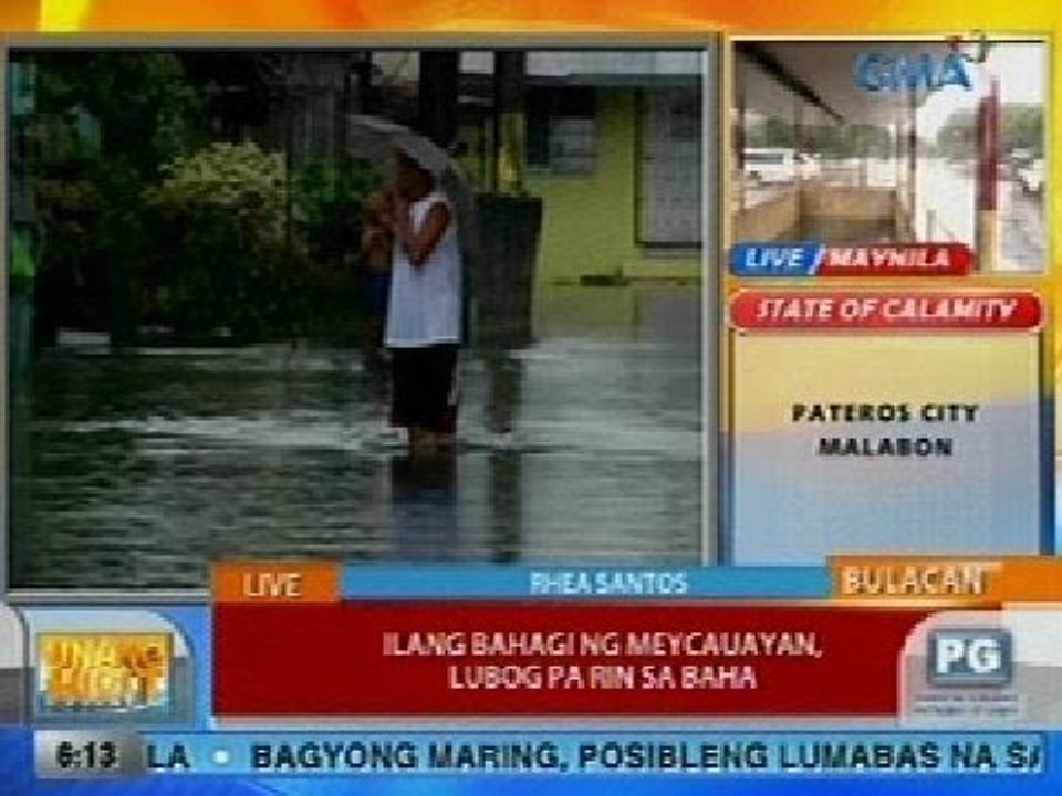 UB: Ilang bahagi ng Meycauayan, Bulacan, lubog pa rin sa baha