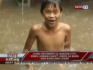 SONA: Baha sa ilang lugar sa Quezon City, umabot hanggang leeg