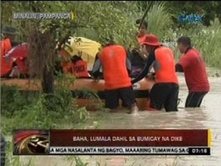 24 Oras: Baha, lumala dahil sa bumigay na dike sa Minalin, Pampanga