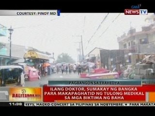 BT: Ilang doktor, sumakay sa bangka para maghatid ng tulong sa mga biktima ng baha sa Malabon