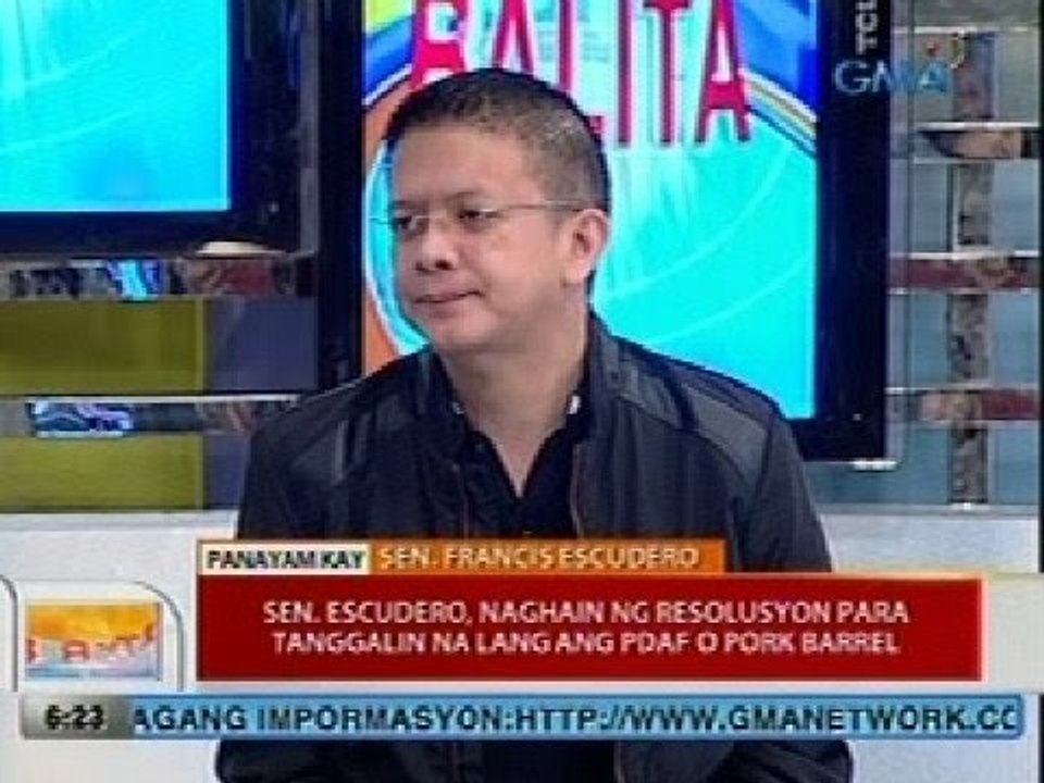 UB: Sen. Escudero, naghain ng resolusyon para tanggalin na ang PDAF o pork barrel