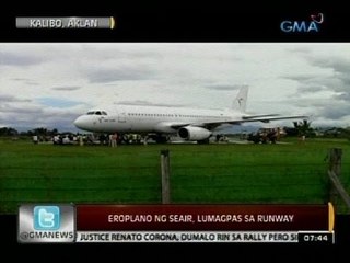 24 Oras: Eroplano ng SEAIR, lumagpas sa runway ng Kalibo Int'l Airport