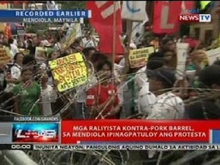 NTL: Mga raliyista vs-pork barrel, sa Mendiola ipinagpatuloy ang protesta