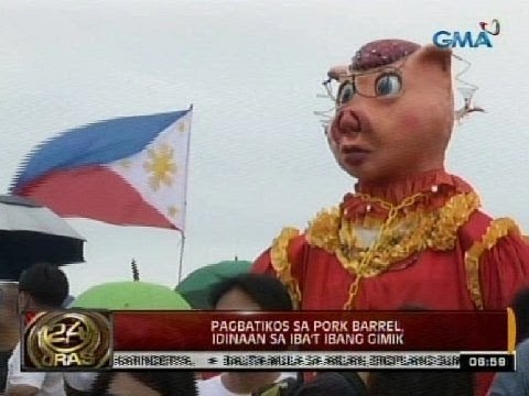 24 Oras: Pagbatikos sa pork barrel, idinaan sa iba't ibang gimik