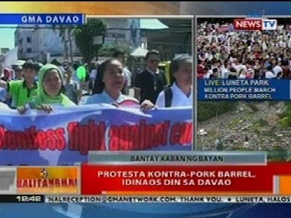 BT: Protesta vs-pork barrel, idinaos din sa Davao