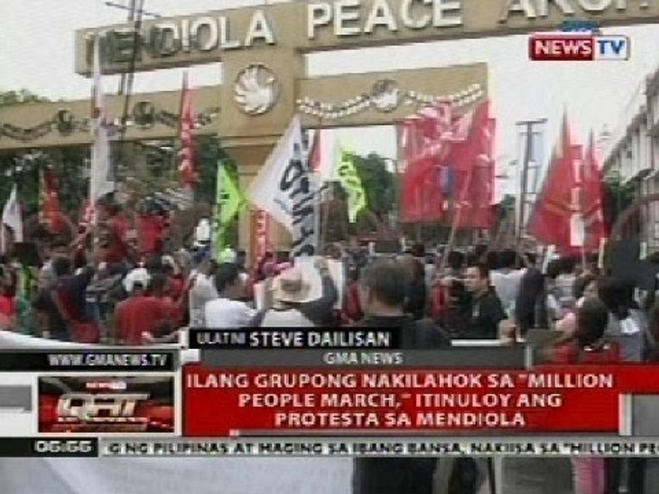 QRT: Ilang grupong nakilahok sa 'Million People March', itinuloy ang protesta sa Mendiola