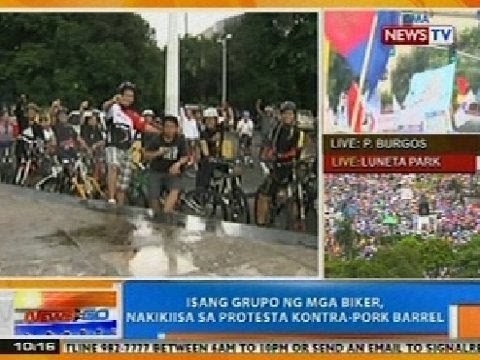 NTG: Isang grupo ng mga biker, nakikiisa sa protesta vs pork barrel