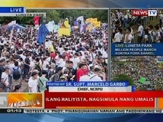 BT: Ilang raliyista sa Luneta, nagsimula nang umalis