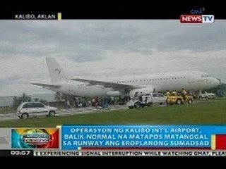 BP: Operasyon ng Kalibo Int'l Airport, balik normal na