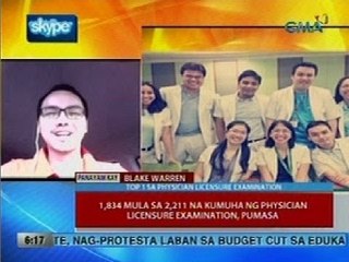 UB: 1,834 mula sa 2,211 na kumuha ng physician licensure examination, pumasa