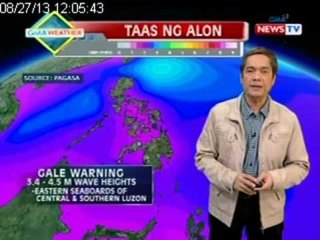 Download Video: BT: Weather update as of 12:06 p.m. (Aug 27, 2013)