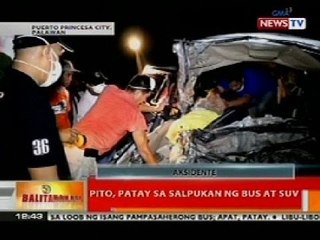 BT: 7, patay sa salpukan ng bus at SUV sa Palawan