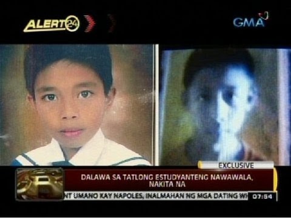 24 Oras: Dalawa sa tatlong estudyanteng nawala sa Cavite, nakita na