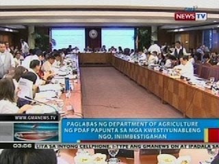 BP: Paglabas ng DA ng PDAF papunta sa mga kwestyonableng NGO, iniimbestigahan