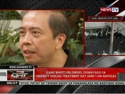 QRT: Ilang whistleblowers, dismayado sa umano'y special treatment kay Janet Lim-Napoles