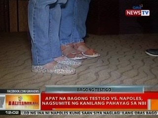 BT: 4 na bagong testigo vs Napoles, nagsumite ng kanilang pahayag sa NBI