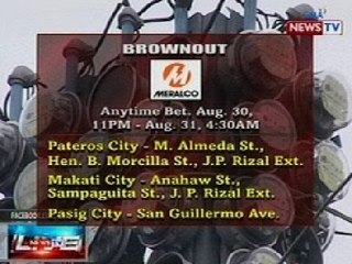 Download Video: NTVL: Brownout ngayong araw hanggang sa weekend, posibleng maranasan sa Makati, Pasig at Pateros