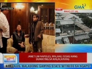 UB: Napoles, walang posas nang dumating sa Malacañang