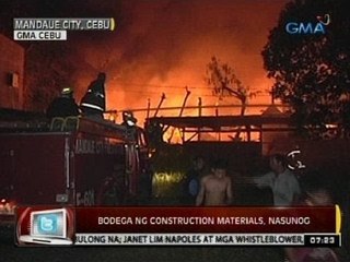 24 Oras: Bodega ng construction materials sa Mandaue, Cebu, nasunog