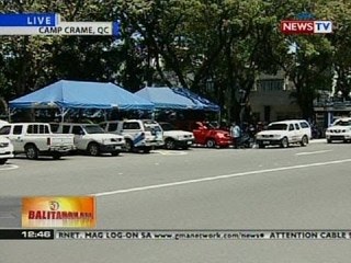 Ilang media, patuloy na nagbabantay sa Camp Crame matapos sumuko kagabi si Janet Lim-Napoles