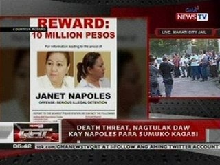 QRT: Death threat, nagtulak daw kay Napoles para sumuko kagabi