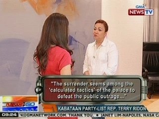 NTG: Kabataan party-list Rep. Terry Ridon: Scripted ang naging pagsuko ni Napoles