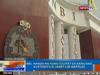 NTG: NBI, handa na kung ililipat sa kanilang kustodiya si Janet Lim-Napoles