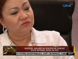 24 Oras: Napoles, malabo sa ngayon na gawing state witness, ayon sa DOJ