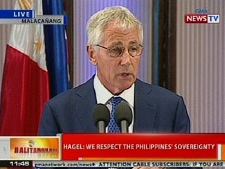 BT: US Defense Sec. Chuck Hagel, nag-courtesy call sa Malacañang