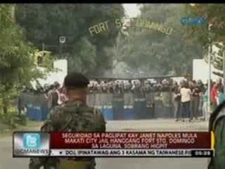 24 Oras: Seguridad sa paglipat kay Janet Napoles, sobrang higpit