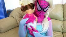 Pregnant Frozen Elsa vs Poop Baby Potty Training w Spiderman vs Frozen Elsa Joker Disney Princess