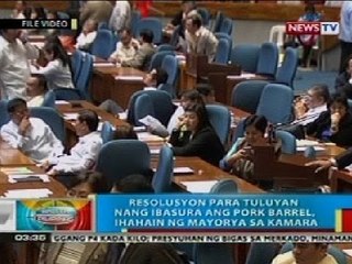 BP: Resolusyon para tuluyan nang ibasura ang pork barrel, ihahain ng mayorya sa Kamara