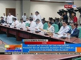 NTG: Budget ng Office of the President, pasado na sa Senado