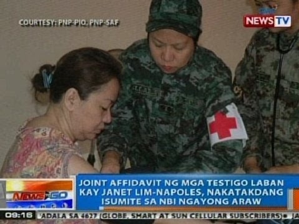 NTG: Joint affidavit ng mga testigo vs Napoles, nakatakdang isumite sa NBI ngayong araw