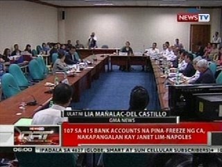 QRT: 107 sa 415 bank accounts na pina-freeze ng CA, nakapangalan kay Janet Lim-Napoles