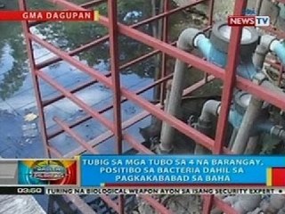 BP: Tubig sa mga tubo sa 4 na barangay sa Dagupan City, positibo sa bacteria