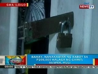 BP: Bahay sa Iloilo City, nanakawan ng aabot sa P200,000 halaga ng gamit; suspek, huli
