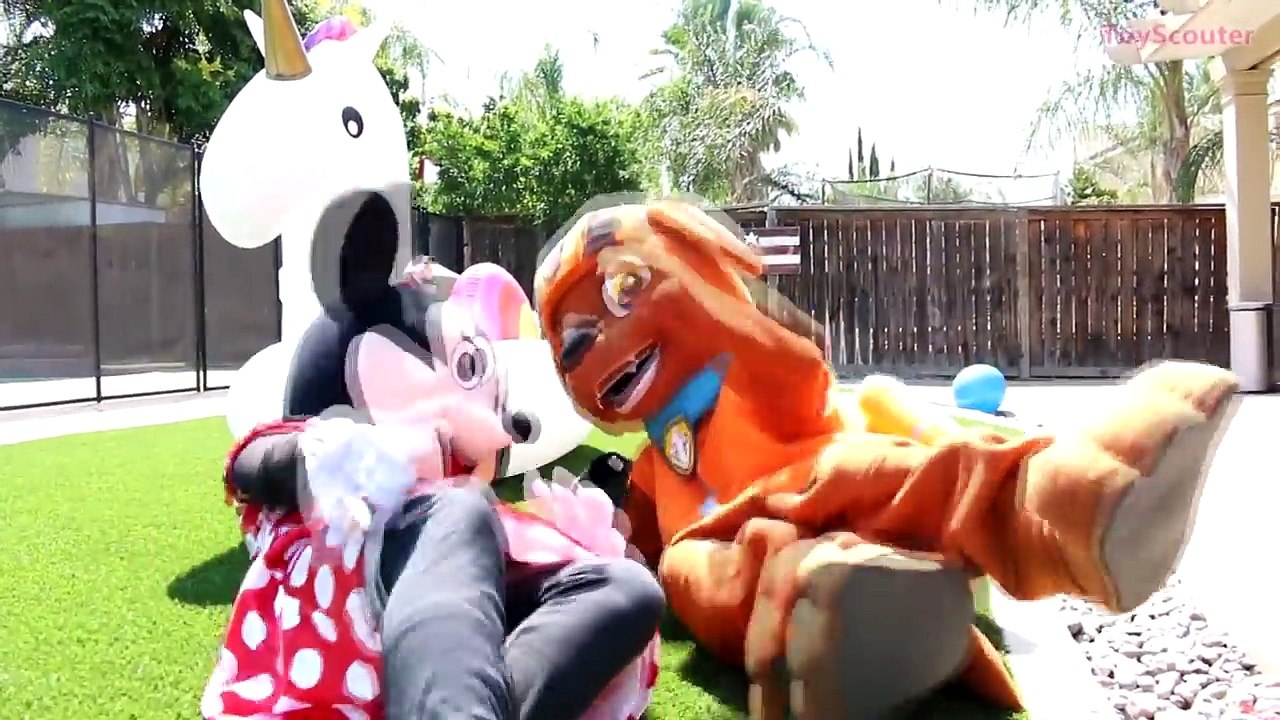 Princess Rapunzel Got Nail Through the Foot! with Spiderman, Paw Patrol Chase & Minnie Mouse