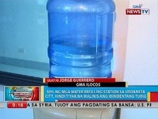 30% ng mga water refilling station sa Urdaneta City, hindi tiyak na malinis ang ibinibentang tubig