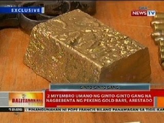 BT: 2 miyembro ng ginto-ginto gang na nagbebenta ng pekeng gold bars. arestado