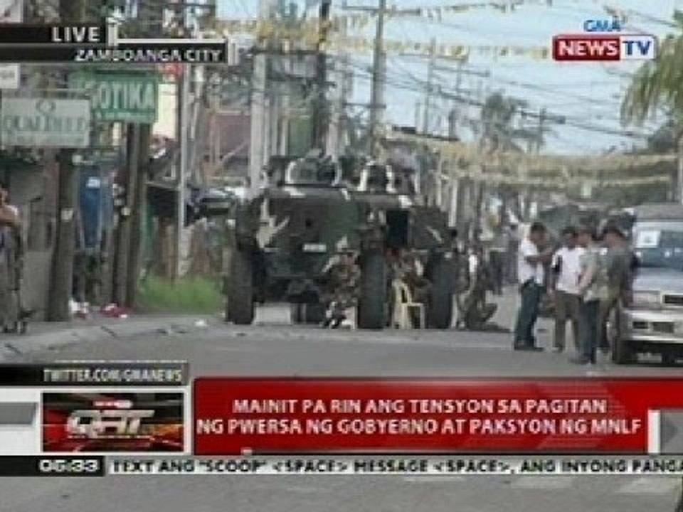 QRT: Mainit pa rin ang tensyon sa pagitan ng pwersa ang gobyerno at MNLF sa Zamboanga