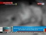 BP: Maglola, patay matapos mahulog sa sinakyan nilang bus sa Pamplona, Camarines Sur