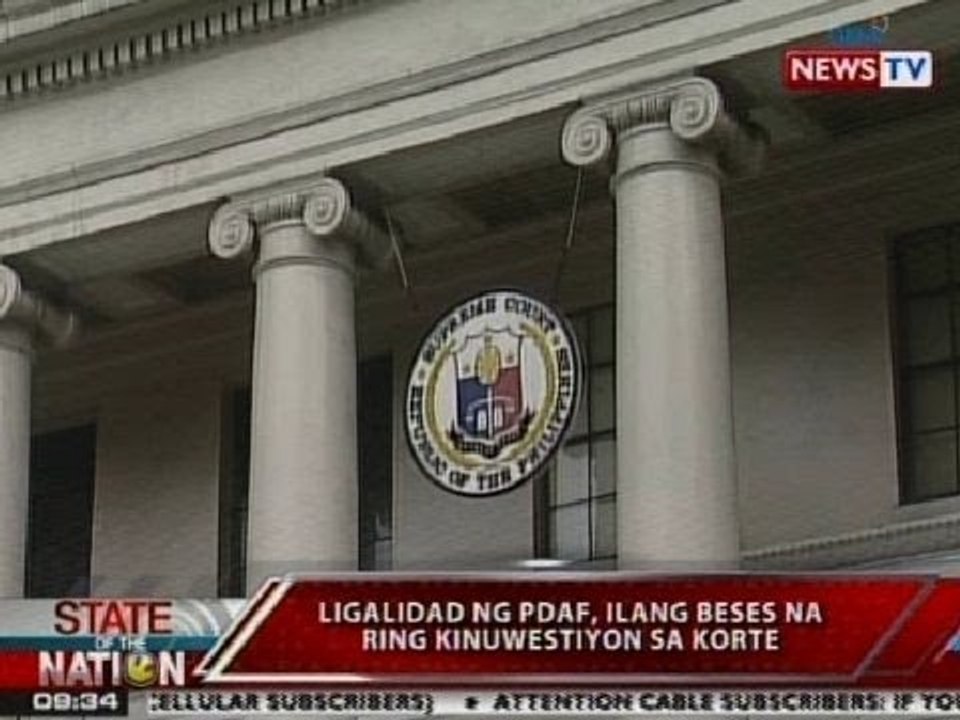 SONA: SC, naglabas ng TRO na nagbabawal sa pagpapalabas ng natitirang PDAF sa taong 2013