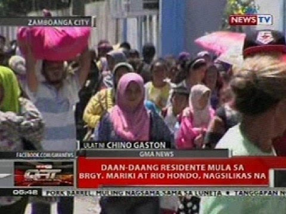QRT: Daan-daang residente mula sa Brgy. Mariki at Rio Hondo, Zamboanga, nagsilikas na