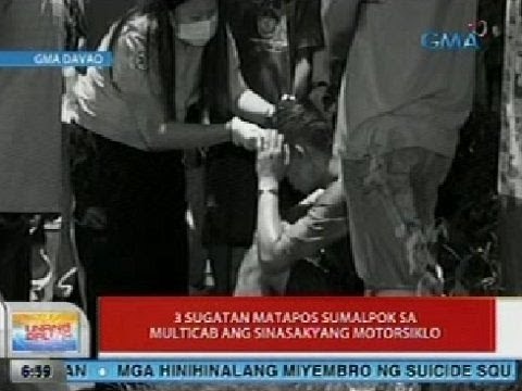 UB: 3 sugatan matapos sumalpok sa multicab ang sinasakyang motorsiklo sa Davao