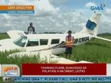 UB: Training plane, sumadsad sa palayan sa Laoac, Pangasinan; 4 na sakay, ligtas